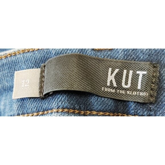 Kut From The Kloth Fab Ab Bootcut Natalie Blue Jeans Size 12 Denim Cotton Blend - Picture 3 of 4